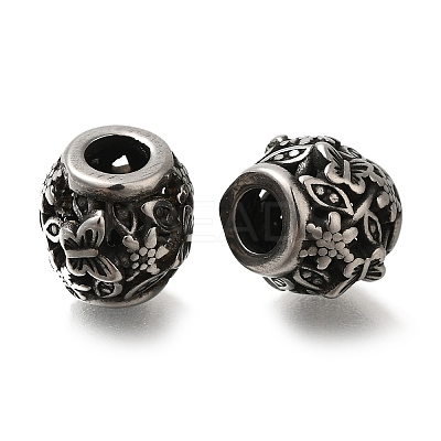 304 Stainless Steel European Beads STAS-D191-04D-AS-1