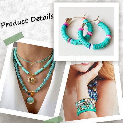Flat Round Handmade Polymer Clay Beads CLAY-SC0001-58A-01-1