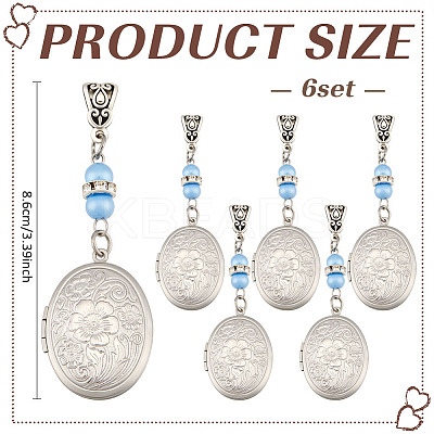 316 Surgical Stainless Steel Locket Pendants PALLOY-MA00006-1