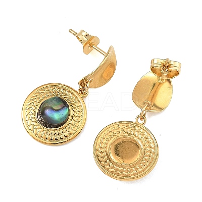 304 Stainless Steel Dangle Stud Earring for Women EJEW-JE07347-1