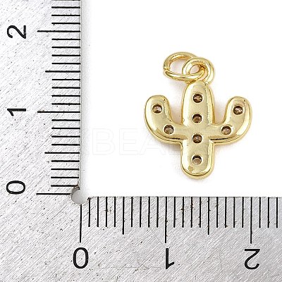 Brass Micro Pave Cubic Zirconia Pendants KK-Z123-15G-1