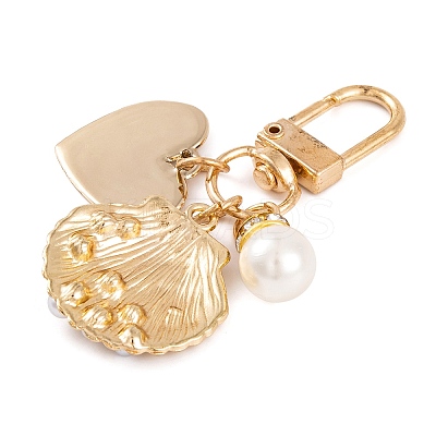 Cute ABS Plastic Imitation Pearl Pendant Decoration HJEW-L028-02G-03-1