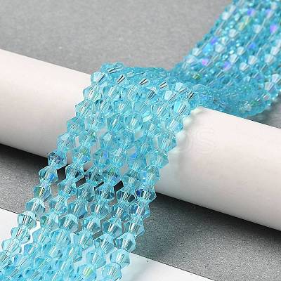 Transparent Electroplate Glass Beads Strands LS-GLAA-F029-4mm-D20-1
