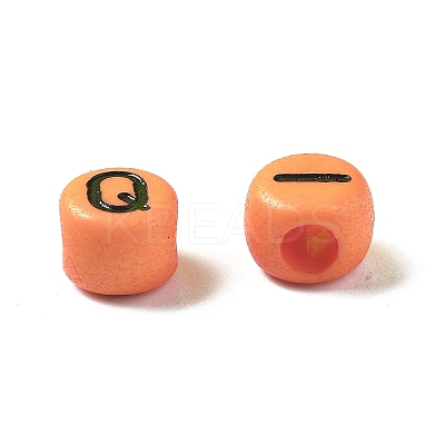 Opaque Acrylic Beads OACR-R005-02C-1
