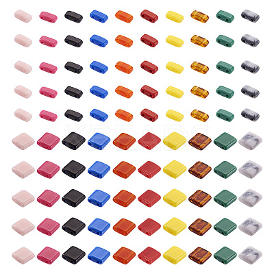 400Pcs 20 Styles Opaque Acrylic Slide Charms OACR-TA0002-67-1