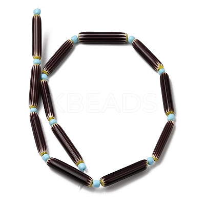 Handmade Lampwork Chevron Beads LAMP-Z019-01-17-1