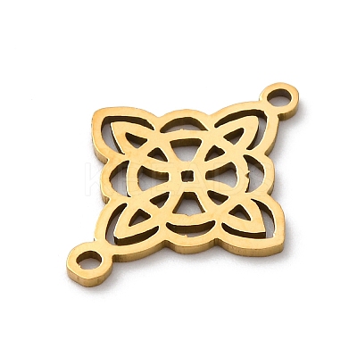 201 Stainless Steel Hollow Witch Knot Connector Charms STAS-V014-02G-1