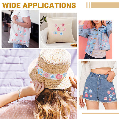24Pcs 2Bags Flower Embroidery Sew on Cloth Patches PATC-CA0001-38-1