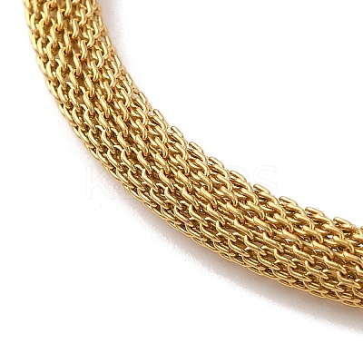 Ion Plating(IP) 304 Stainless Steel Mesh Chain Bracelets BJEW-L673-025G-1