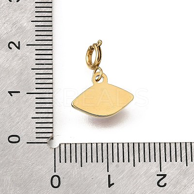 Eye 304 Stainless Steel Rhinestone Pendant Decorations STAS-H202-19G-1
