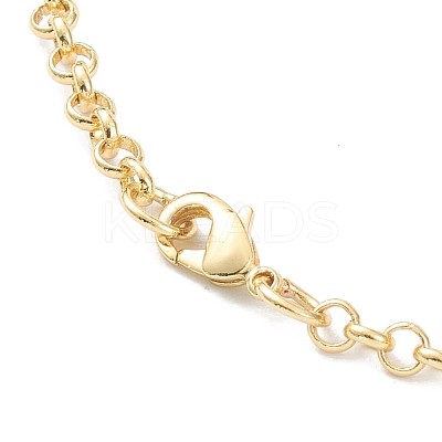 Brass Rolo Chain Necklace Making MAK-F036-01G-1