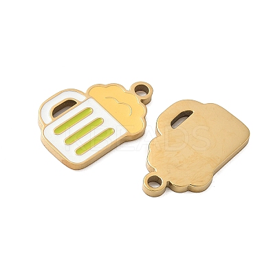 304 Stainless Steel Enamel Pendants X1-STAS-G360-04G-09-1