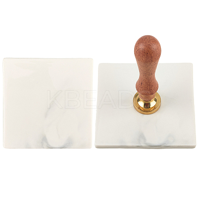 Marble Pattern Porcelain Wax Seal Mats AJEW-WH20007-82A-02-1