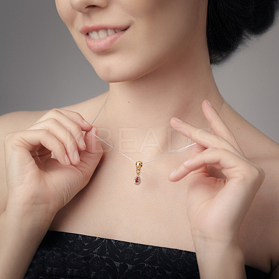 9Pcs 9 Style Rack Plating Brass Micro Pave Clear Cubic Zirconia Pendants ZIRC-OC0001-03-1