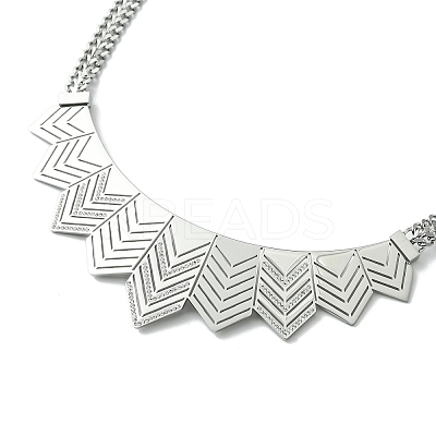 
304 Stainless Steel Bib Necklaces NJEW-Q322-09P-1