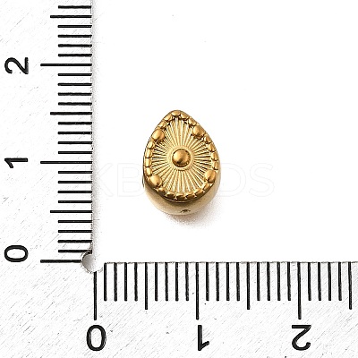 Teardrop 304 Stainless Steel European Beads STAS-Z160-23G-1