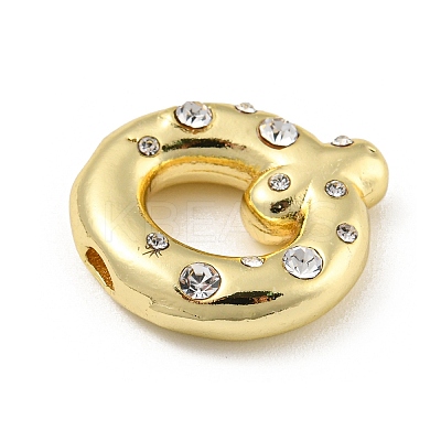 Brass Micro Pave Clear Cubic Zirconia Pendants KK-E093-04G-Q-1