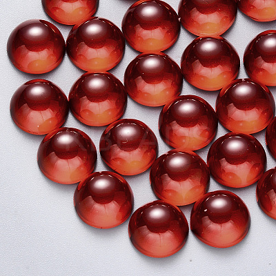Transparent Spray Painted Glass Cabochons GLAA-S190-013C-G05-1