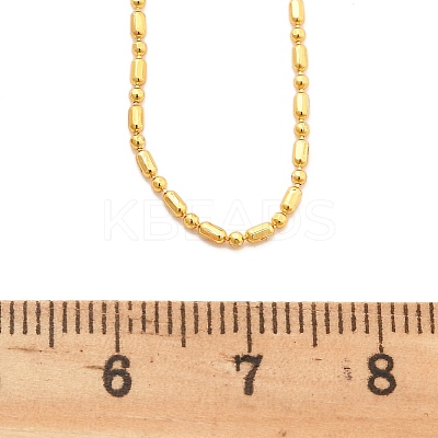 Brass Ball Chain Necklaces KK-P304-03G-1
