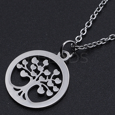 Non-Tarnish 201 Stainless Steel Pendant Necklaces NJEW-S105-JN538-45-1-1