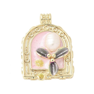Brass Enamel Pendants LS-KK-F886-01G-06-1