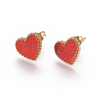 304 Stainless Steel Stud Earrings EJEW-I235-04-B-1