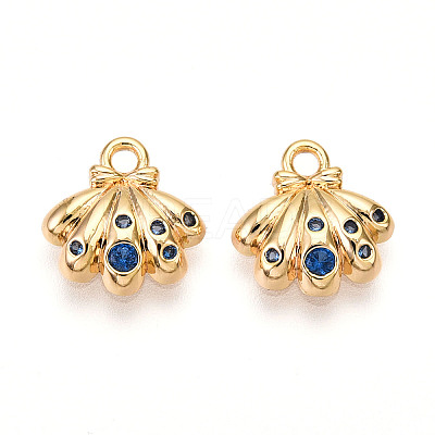 Brass Micro Pave Cubic Zirconia Charms X1-KK-N261-98G-1