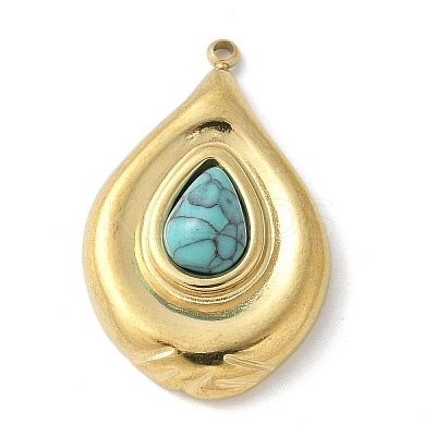 Synthetic Turquoise Pendants LS-STAS-L277-12G-04-1