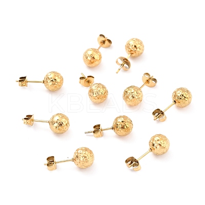 Ion Plating(IP) 304 Stainless Steel Stud Earring Findings STAS-I183-09B-G-1