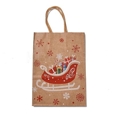 Christmas Theme Rectangle Paper Bags LS-CARB-F011-01D-1