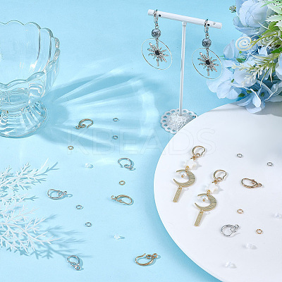 22 Pairs 2 Colors Brass Earring Hooks DIY-CN0002-61-1