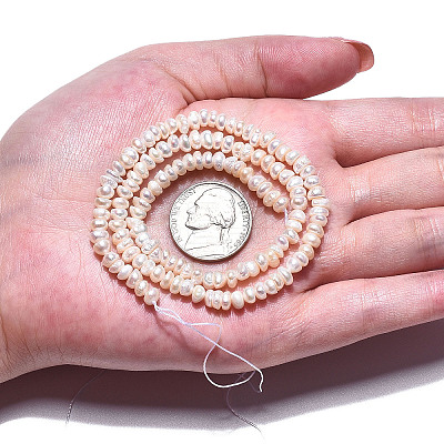 Natural Cultured Freshwater Pearl Beads Strands PEAR-N015-04C-1