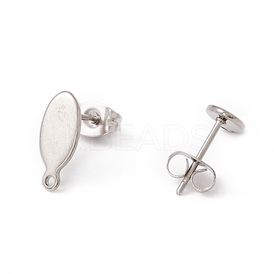 Non-Tarnish 201 Stainless Steel Stud Earring Findings EJEW-A071-28P-1