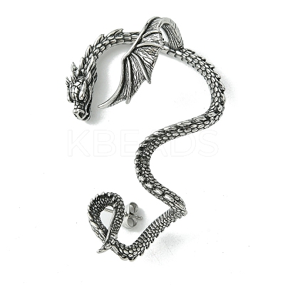316 Surgical Stainless Steel Cuff Earrings EJEW-E300-18AS-01-1
