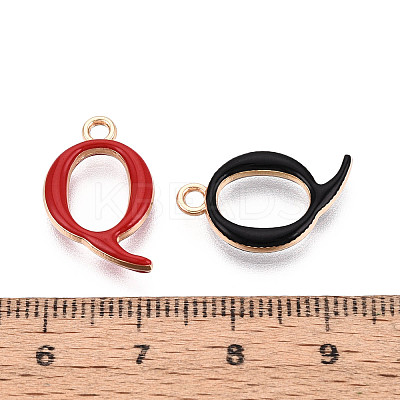 Rack Plating Alloy Enamel Pendants ENAM-T024-53Q-G-1