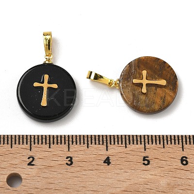 Natural Mixed Gemstone Pendants G-K385-16G-1