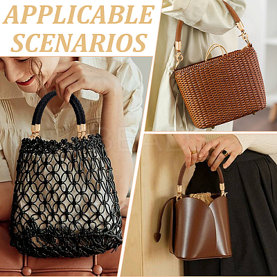 PU Imitation Leather Braided Bag Handles DIY-WH0366-41A-1
