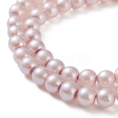 Baking Paint Pearlized Glass Pearl Round Bead Strands HY-Q003-6mm-47-01-1