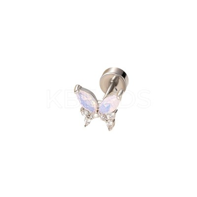 Butterfly Brass Pave Cubic Zirconia Cartilage Earrings FS-WGFCA2D-02-1