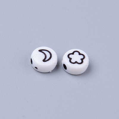 Opaque White Acrylic Beads LS-X-MACR-S273-45B-1
