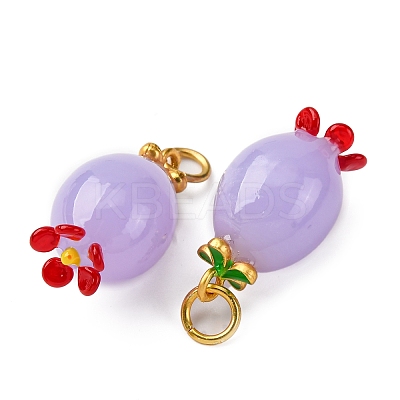 Handmade Lampwork Pendants LAMP-Z012-01G-03-1