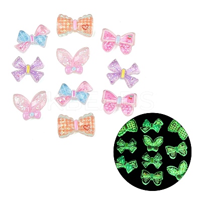 Luminous Transparent Resin Cabochons RESI-C068-03-1