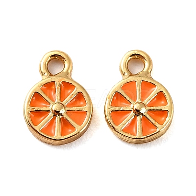 Brass Enamel Pendants X-KK-P207-017G-RS-1