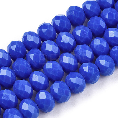 Opaque Solid Color Glass Beads Strands EGLA-A034-P1mm-D32-1