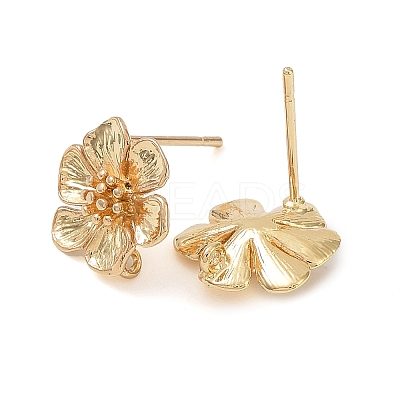 Brass Stud Earring Findings KK-C031-28G-1