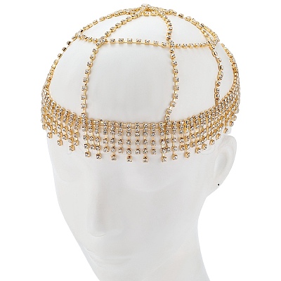 Alloy Rhinestone Mesh Headbands OHAR-WH20005-32G-1