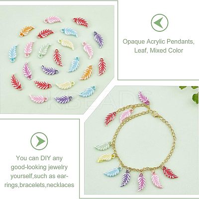 Craft Style Opaque Acrylic Pendants MACR-FH0001-11-1