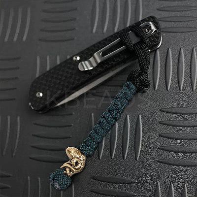 Outdoor EDC Tool Brass Parachute Rope European Beads KK-WH0066-03AB-1