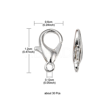 Zinc Alloy Lobster Claw Clasps FIND-YW0001-71S-1