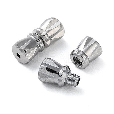 Rack Plating Brass Screw Clasps KK-I709-01P-1
